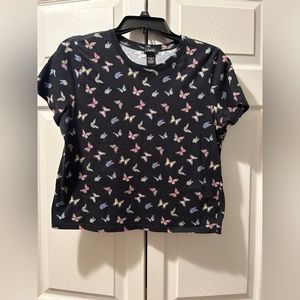 Justify Women's Large Butterfly Crop Top